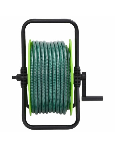 Avvolgitubo Autonomo Verde con Set Raccordi Tubo 0,5" 30 m PVC