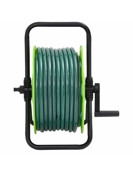 Avvolgitubo Autonomo Verde con Set Raccordi Tubo 0,5" 30 m PVC