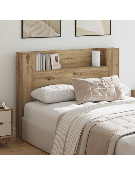 Testata con Mobile e LED Rovere Artigianale Legno multistrato