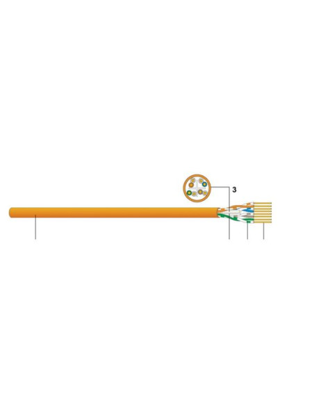 CAVO U/UTP CAT.6 CCA ARANCIO 500M