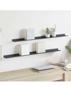 Scaffale da parete 2 pcs Antracite 100 x 9 x 2,5 cm