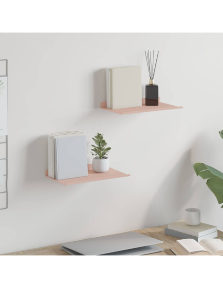Scaffale da parete con lo scaffale 2 pcs Rosa 30 x 18 x 2,5 cm