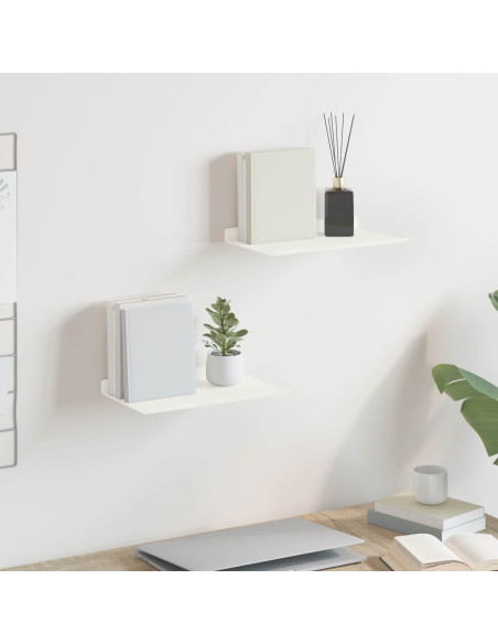 Scaffale da parete 2 pcs Bianco 30 x 18 x 2,5 cm