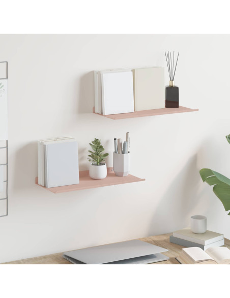Scaffale da parete con lo scaffale 2 pcs Rosa 40 x 18 x 2,5 cm