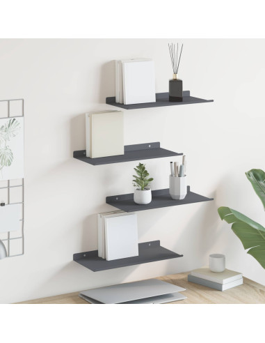 Scaffale da parete 4 pcs Antracite 40 x 18 x 2,5 cm