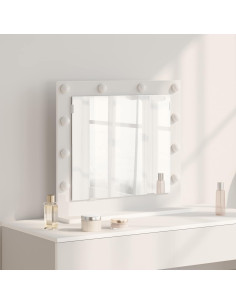 Specchio da Vanità Rettangolare Bianco 60 x 55 x 18 cm