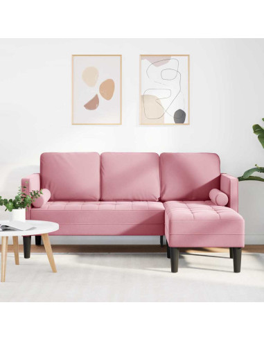 Set di divani con cuscino Rosa Poliestere