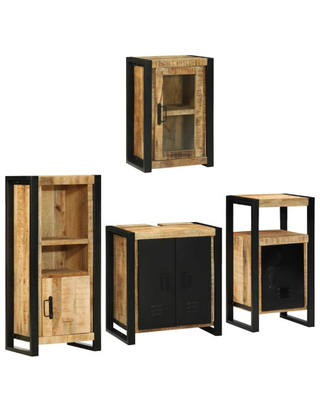 Set di mobili per il bagno 4 pcs Legno di Mango Massello