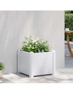 Letto Rialzato da Giardino in PP Bianco 43x43x35 cm