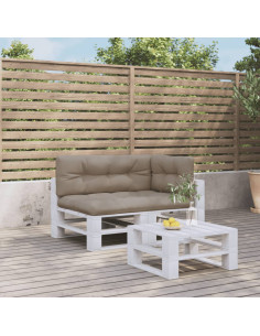 Cuscini per Pallet 3 pz Tortora in Tessuto