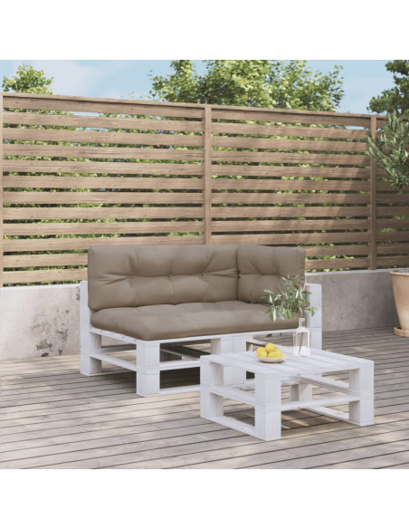 Cuscini per Pallet 3 pz Tortora in Tessuto