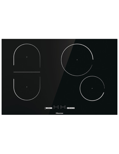Hisense I8433C piano cottura Nero Da incasso 80 cm Piano cottura a induzione 4 Fornello(i)