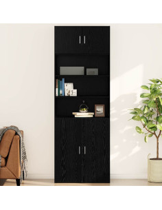 Armadietto a muro Rovere nero 80 x 42.5 x 40 cm