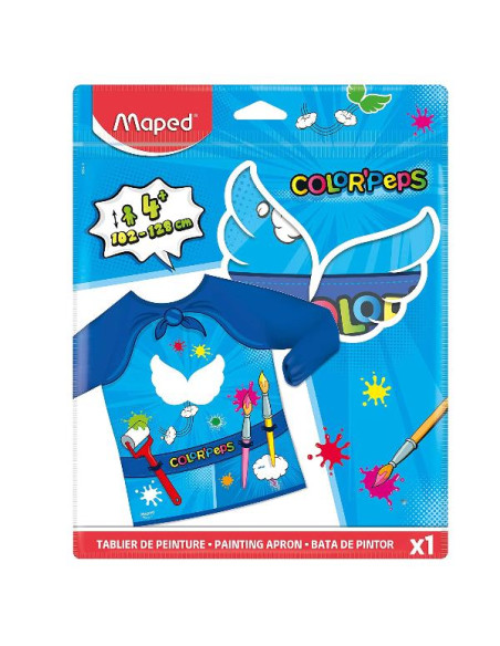 GREMBIULE MANICHE LUNGHE BLU