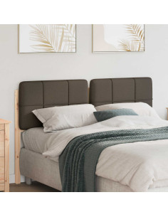 Testiera imbottita Marrone e taupe 150 cm Pino massello