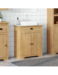 Mobile da Bagno con porta BODO Marrone miele 70 x 35 x 80 cm