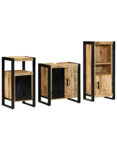 Set di mobili per il bagno 3 pcs Legno di mango massello