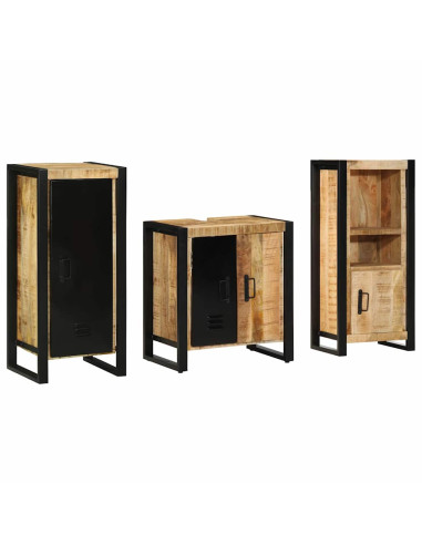 Set di mobili per il bagno 3 pcs Legno di mango massello