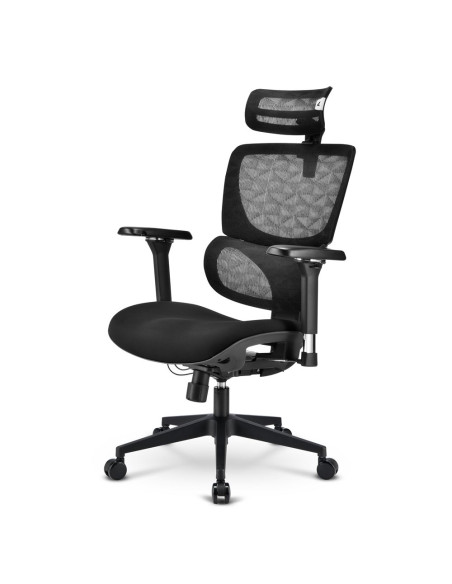 SHARKOON SEDIA OFFICE FABRIC SEAT BASE 3D ARMREST  HEADREST 5 HEIGHTS ADJUSTABLE  MAX WEIGHT CAPACI