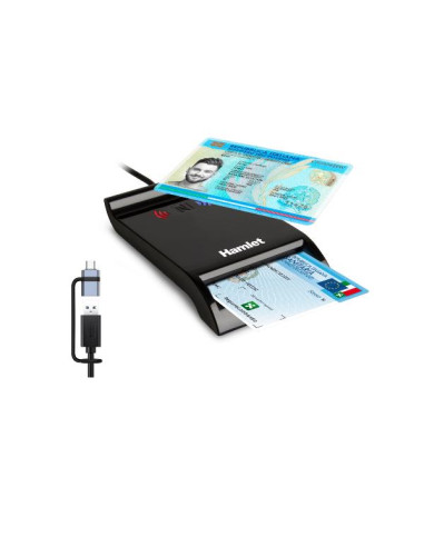 LETTORE USB-A + USB-C DI SMART CARD