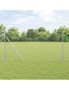 Palo della recinzione Argento 25 x 1 m (rete da 50 mm) Acciaio 2