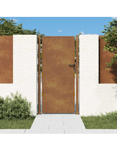 Cancello da giardino 100x175 cm in acciaio Corten