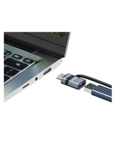 ADATTATORE USBC M USB F + FERMACAVO