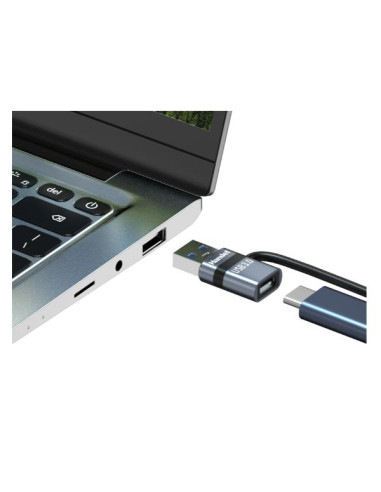 ADATTATORE USB M USBC F + FERMACAVO