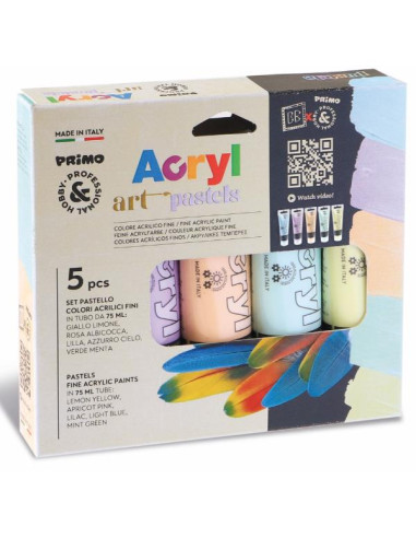 5 TUBI COL.ACRILICO FINE 75ML,PASTE