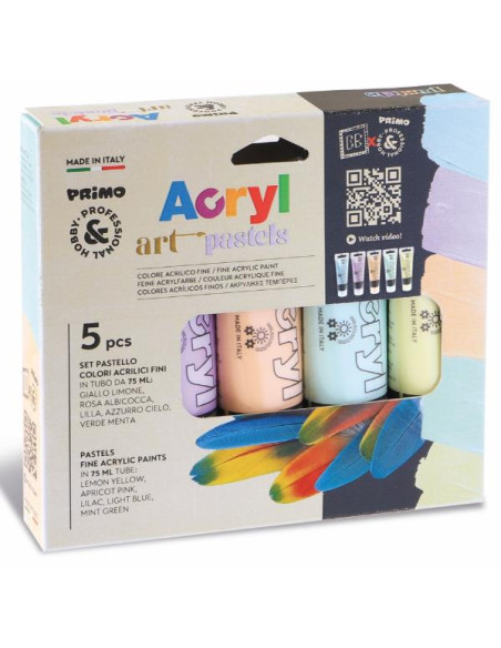 5 TUBI COL.ACRILICO FINE 75ML,PASTE