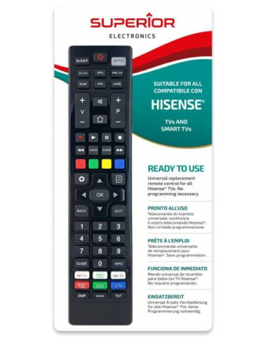 Superior Telecomando Universale Hisense funzioni Smart TV SM