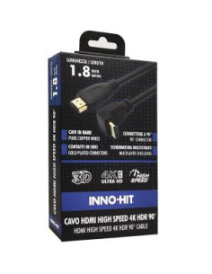 Inno-Hit Cavo HDMI High-Speed Connettore 90 4K HDR 1.8m Nero