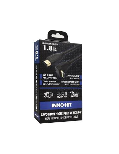Inno-Hit Cavo HDMI High-Speed Connettore 90 4K HDR 1.8m Nero