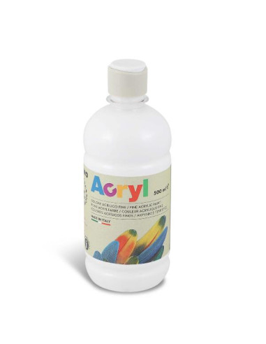 BOTT 500ML TEMP ACRILICA BIANCO