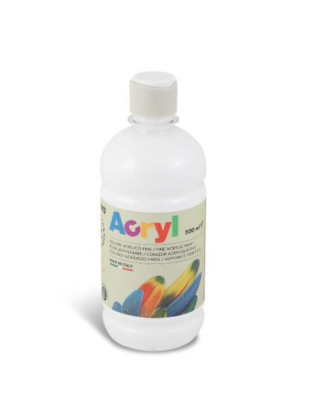 BOTT 500ML TEMP ACRILICA BIANCO
