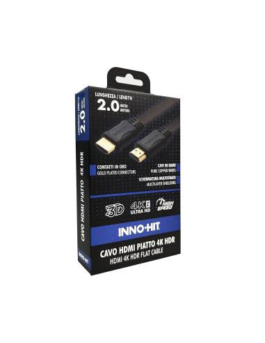 Inno-Hit Cavo HDMI Piatto 4K HDR 2m Nero