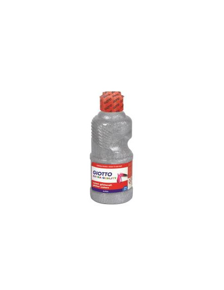 FLACONE 250ML TEMPERA ARGENTO GLITT