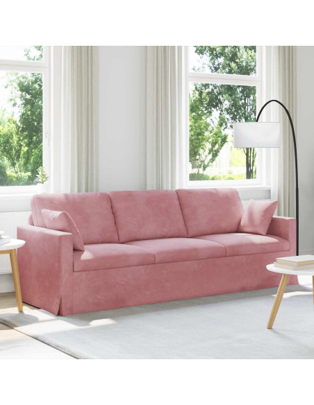 Divano Rosa 228 x 78 x 80 cm Velluto