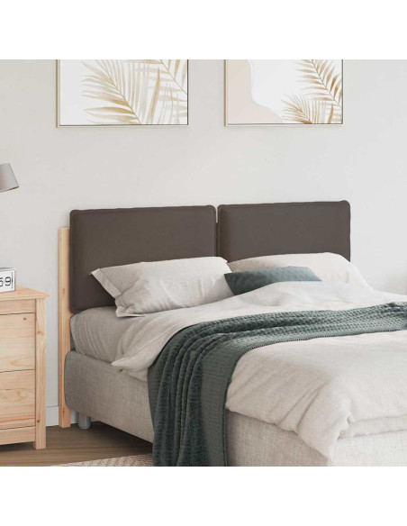 Testiera imbottita con testiera Grigio Naturale e Chiaro 150 cm