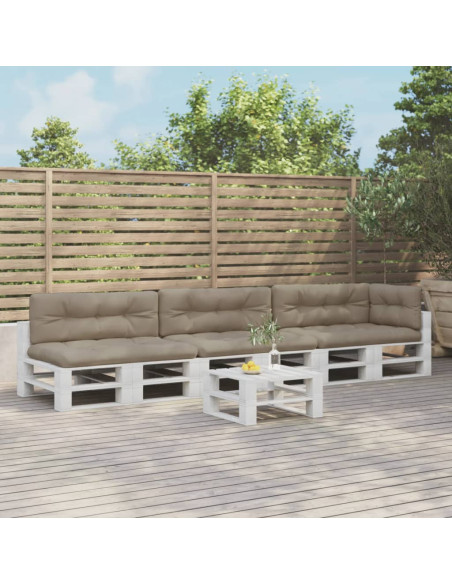 Cuscini per Pallet 7 pz Tortora in Tessuto