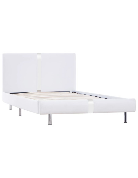 Giroletto senza Materasso Bianco in Similpelle 90x200 cm