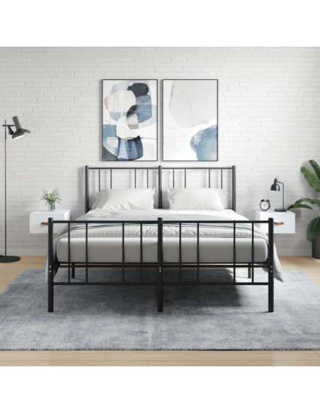 Comodini a Muro 2 pz Bianchi 35x35x20 cm