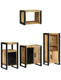 Set di mobili per il bagno 4 pcs Legno di mango massello