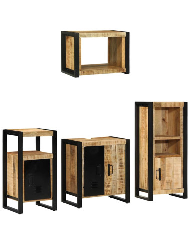 Set di mobili per il bagno 4 pcs Legno di mango massello