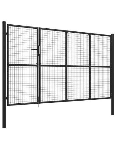 Cancello da Giardino in Acciaio 350x150 cm Antracite