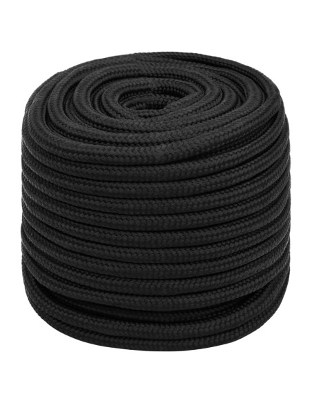 Corda per barca Completamente Nera 16 mm 25 m in Polipropilene