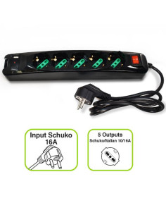 MULTIPRESA USB SCHUKO 5 USCITE