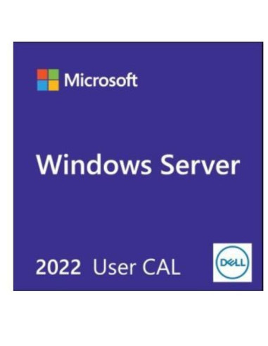 DELL 5-pack of Windows Server 2022/2019 User CALs (STD or DC) Cus Kit Client Access License (CAL) 5 licenza/e Licenza