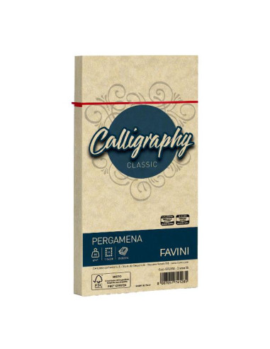 CF25 BUSTE PERGAMENA CREMA 11X22