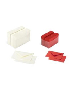 CF100 BUSTE+CARTONCINI ROSSI 7.2X11